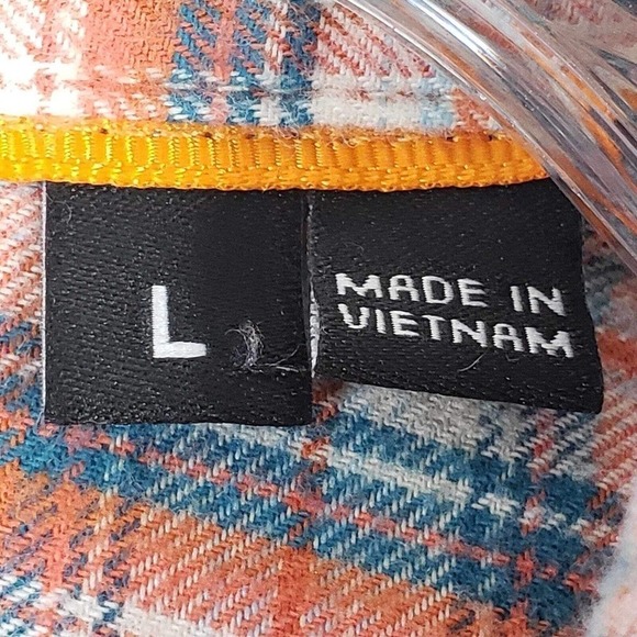 Orvis Shirt Flannel Men's Large Plaid Long Sleeve Button Up Active Fit Cotton - Picture 10 of 13